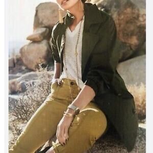 CABI 5478 Expedition Jacket Women's Small Double Breasted Coat Green